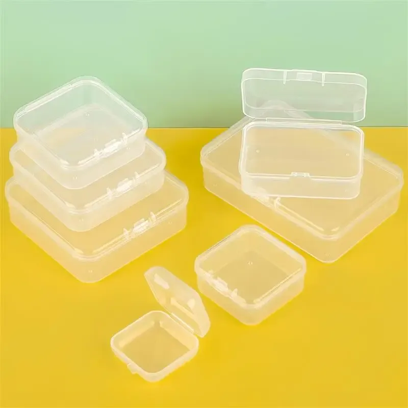 10 stücke Kunststoff Box Rechteckige Box Transluzente Box Verpackung Box Lagerung Box Staubdicht Solide Starke Schmuck Lagerung Fall Container