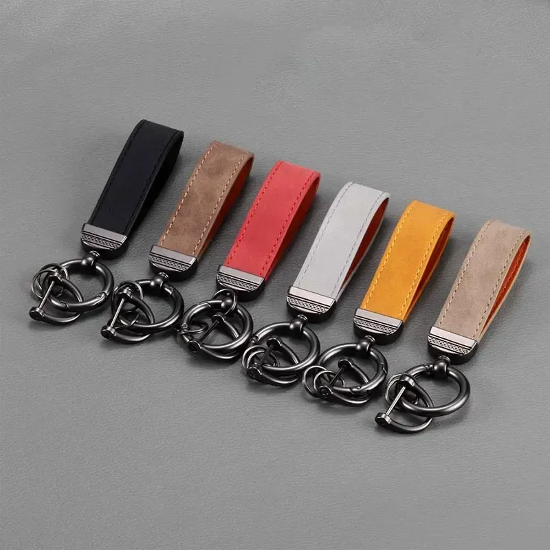 1PC Einfache PU Leder Schlüsselbund Frauen Männer Auto Schlüssel Ring Kette Halter Schlüssel Strap Taille Brieftasche Schlüsselring Business Party schmuck Geschenke