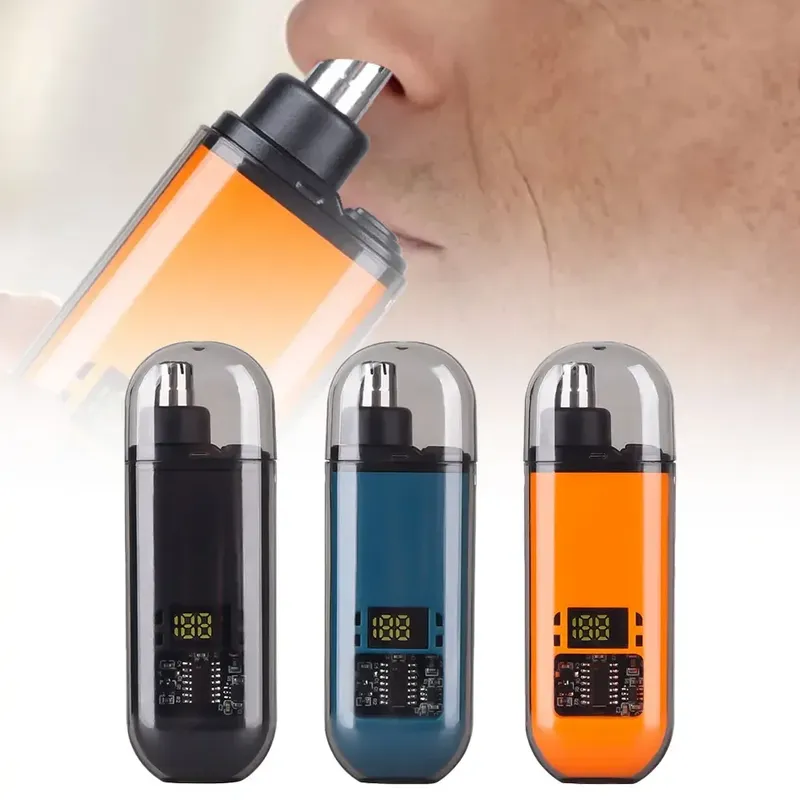 2-in-1 elektrischer tragbarer Ohr- und Nasenhaarschneider Clipper 2024 Professionelle schmerzlose tragbare Augenbrauen für Männer