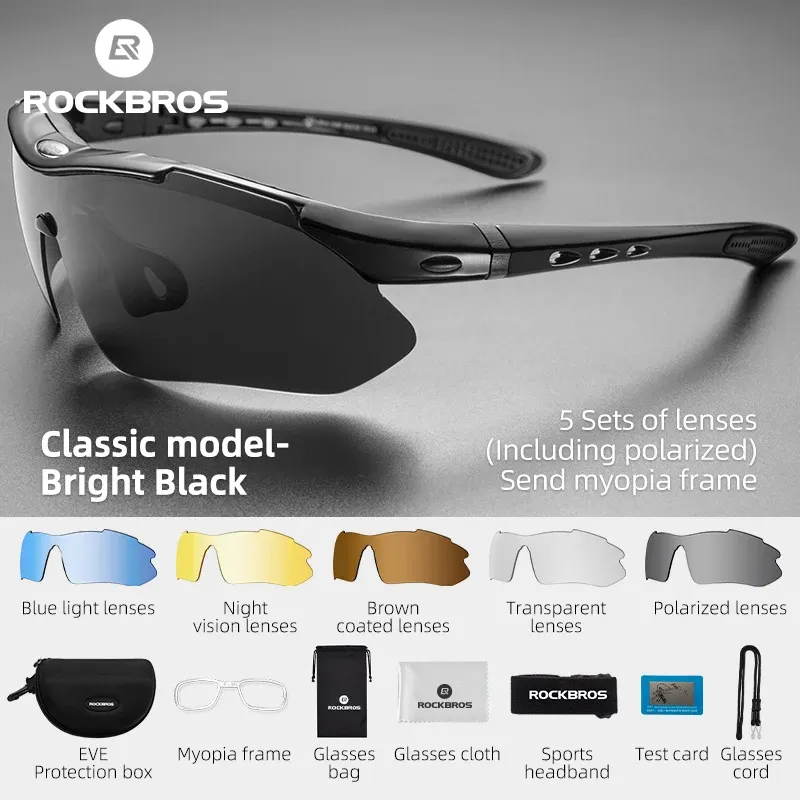 ROCKBROS Radfahren Polarisierte brille Fahrrad Photochrome Outdoor Sport Sonnenbrille MTB PC Brille Brillen 5/3 Objektiv Fahrrad Zubehör