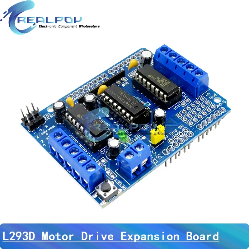 L293D Schrittmotor Treiberplatine Steuerschild Modul Motorantrieb Erweiterungsplatine für Arduino Mega2560 4-Kanal UNO R3