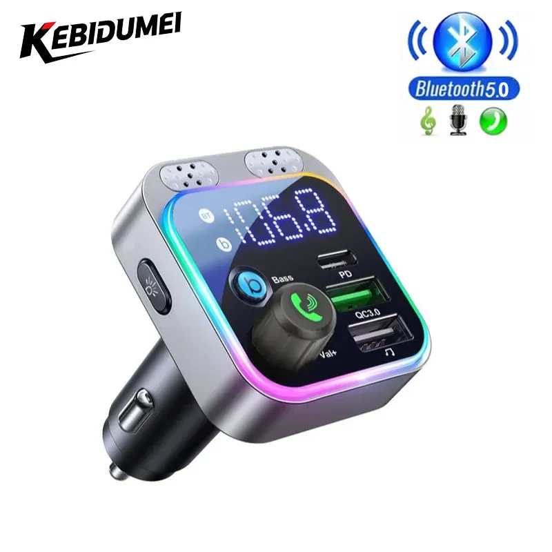 KEBIDUMEI Auto Bluetooth FM Sender Auto Ladegerät Digital Display Adapter Für Auto FM Auto Schnelle Ladegerät Elektronische Zubehör