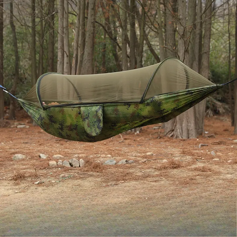 Camping-Hängematte mit Moskitonetz, Schlazzelt-Hängematte, geeignete Camping-Hängematte, Gartenmöbel für den Garten