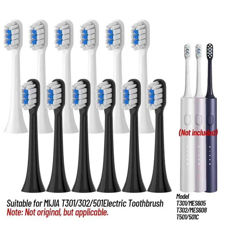 Ersatzbürstenköpfe für Xiaomi Mijia T301 T302 T501 /501CSonic elektrischer Zahnbürstenkopf DuPont weiche Borstendüsen