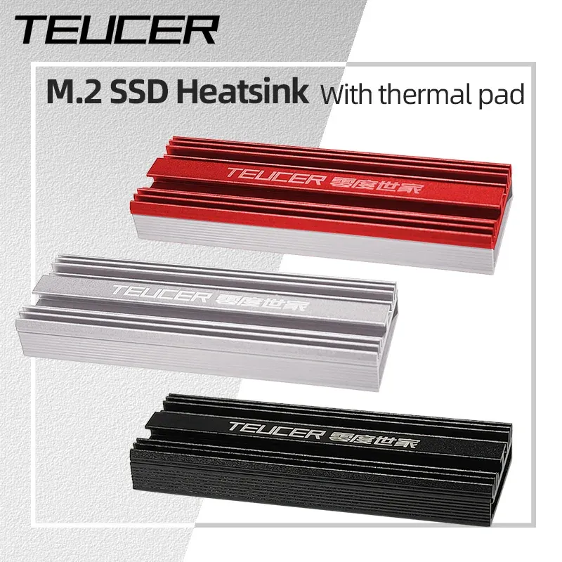 M.2 SSD NVMe Kühlkörper 2280 Aluminiumkühler mit Wärmeleitpad Solid State Drives Kühlzubehör Dicke 9 mm Kann PS5 verwenden