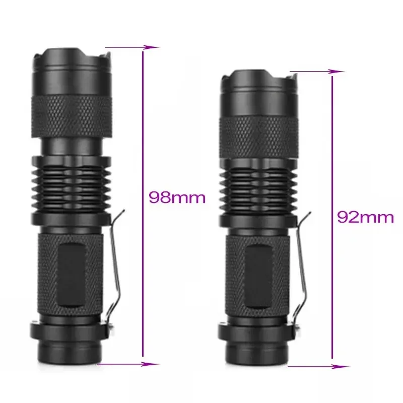 Tragbare UV-LED-Taschenlampe, 395 nm, Schwarzlicht, Wellenlänge, violette Taschenlampe, Haustier-Urin, Skorpion, Damenhygiene-Detektor-Taschenlampe