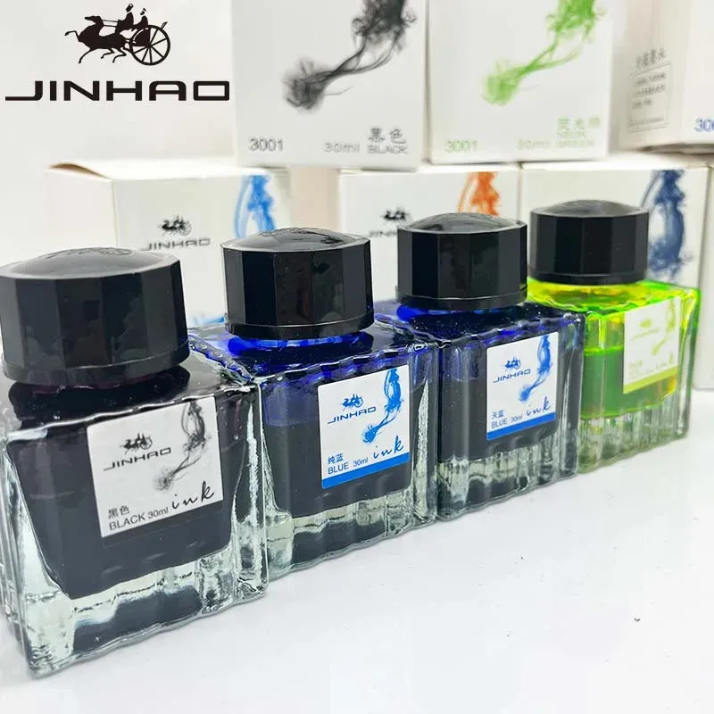 JINHAO 30 ml Füllfederhalter-Tinte, kohlenstofffreie Patrone, Nachfüllung, Glasflaschen, Füllfederhalter, Tinte, Schreibwaren, Büro, Schulbedarf