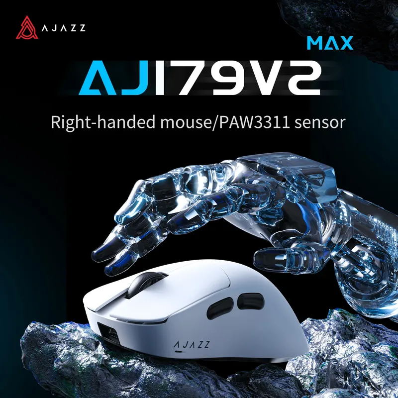AJAZZ AJ179 v2 MAX Wireless Gaming e-Sport 1K Polling Rate Leichtes Design Ergonomischer PAW3311 Sensor