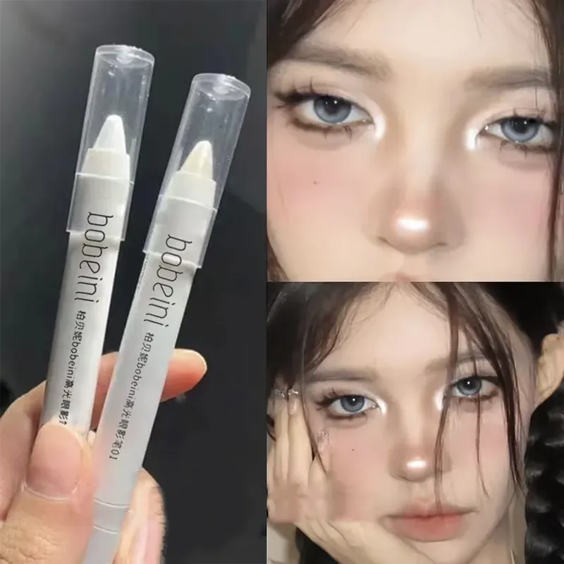Textmarker, Aufhellung, Seidenraupenstift, Perlglanz, matt, Burst-Lidschattenstift, Make-up, Augen-Make-up, langlebiger Perlglanzstab
