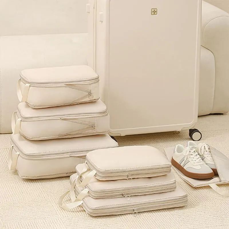 4 Teile/satz Reise Kompression Tasche Gepäck Organizer Reisetasche Verpackung Würfel für Reisetasche Organizer Reise Aufbewahrungstasche
