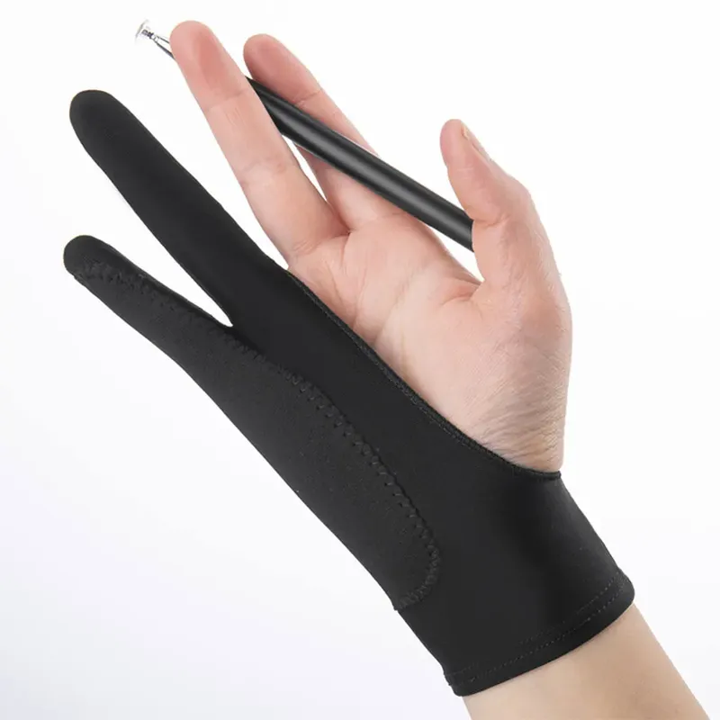 Anti-touch Zwei-Finger Hand Malerei Handschuhe Ölgemälde Kunst Liefert Tablet Digital Board Bildschirm Touch Zeichnung Anti-fouling