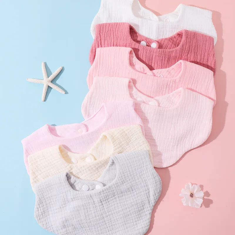 Zufällig 3pc Baby Lätzchen Säugling Spucktücher Zeug Fütterung Sabbern Bandana Speichel Handtuch Kleinkind Rüschen Einfarbig Lätzchen baby Zubehör