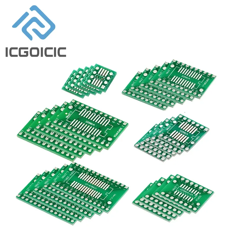 30PCS PCB Board Kit SOP24 SOP8 SOP14 SOP16 SOP20 SOP28 SMD Drehen Zu DIP Adapter Konverter Platte SOP 8 14 16 20 24 28