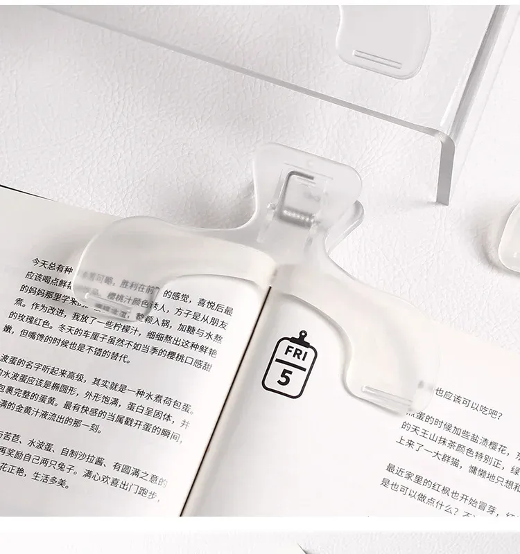 Ins transparente Schatz hülle Kopf Buch Clip Buch Clip praktische Notiz Clip Student festes Buch Clip Ticket Clip Lesebuch