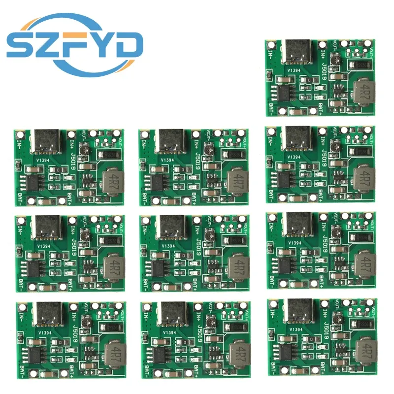1-10PCS DC-DC Boost Modul Typ-C TP4056 Ladegerät Entladung Power Board DC4,3-27V Lade Step Up boost Modul DIY Kit Teile
