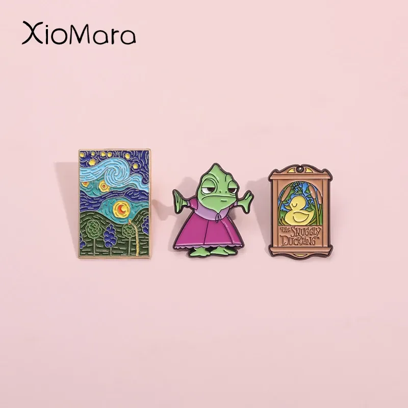 Cartoon Märchen Welt Anime Film Emaille Pins Die Sunggly Entlein Brosche Revers Für Rucksack Hut Abzeichen Schmuck Geschenk Für Fans