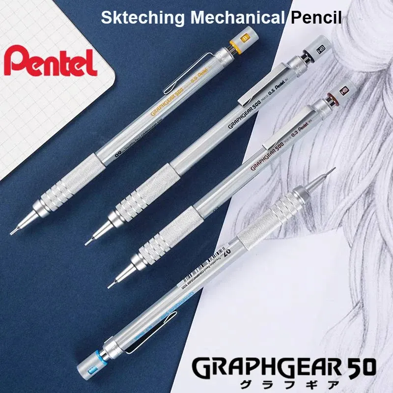 Pentel Druckbleistift GraphGear 500, nicht zerbrechliche Mine, automatische Bleistifte, professioneller Kunst-Comic-Zeichenstift, nützlicher Schulbedarf