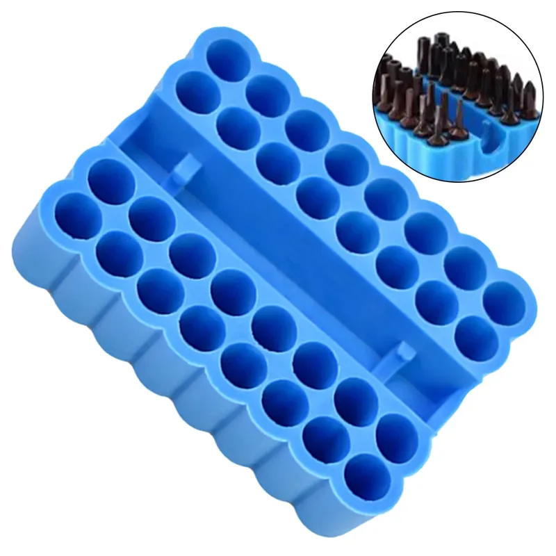 2 stücke Bit Halter 32 Löcher Bit Hex Schaft Organizer Schraubendreher Bit Halter Bohrer Für Lagerung Für 6,35 MM Schaft lagerung Box