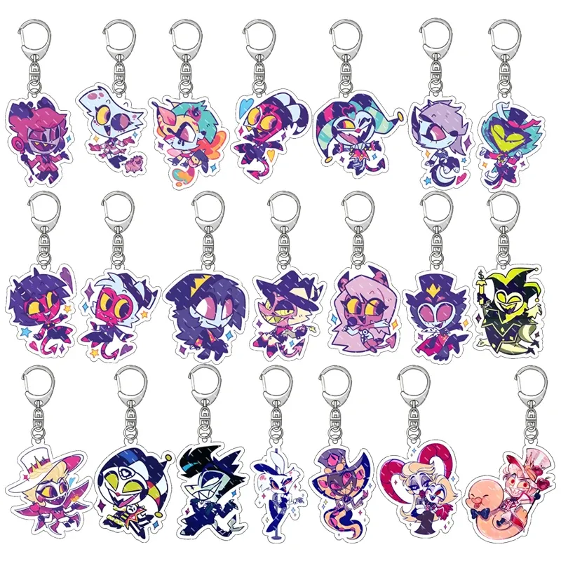 Hazbin Hotel Anime Figur Acryl Schlüsselanhänger Modell Platte 1 Stück Alastor Zeichen Rucksack Anhänger Schlüsselanhänger Spiel Fans Geschenk Ornamente