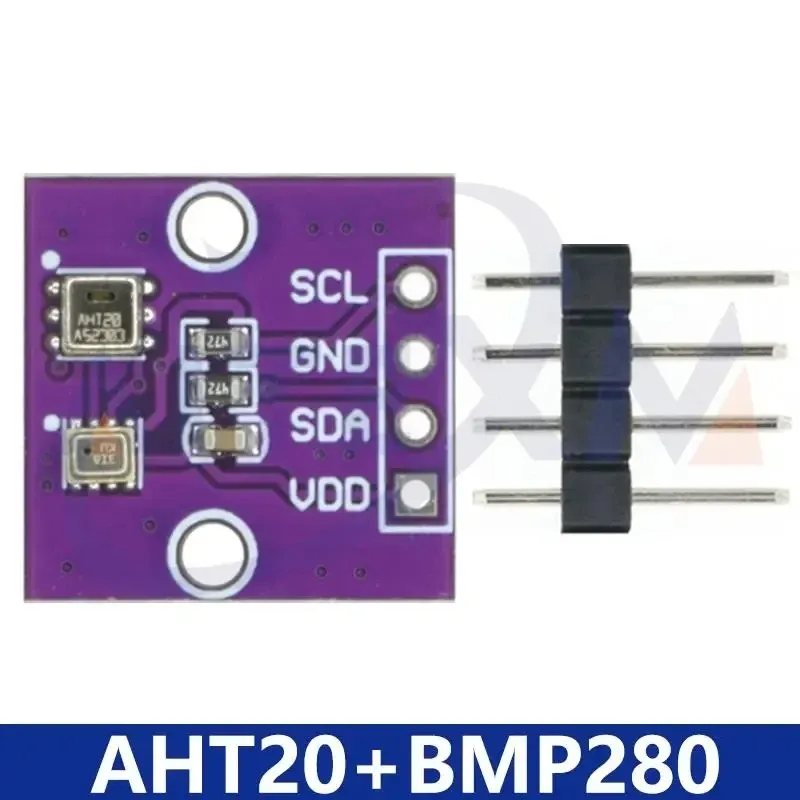 Temperatur Luftfeuchtigkeit AHT20+BMP280 Luftdruckmodul Hochpräziser digitaler Temperatur-Feuchtigkeits- und Luftdrucksensor 2 in 1