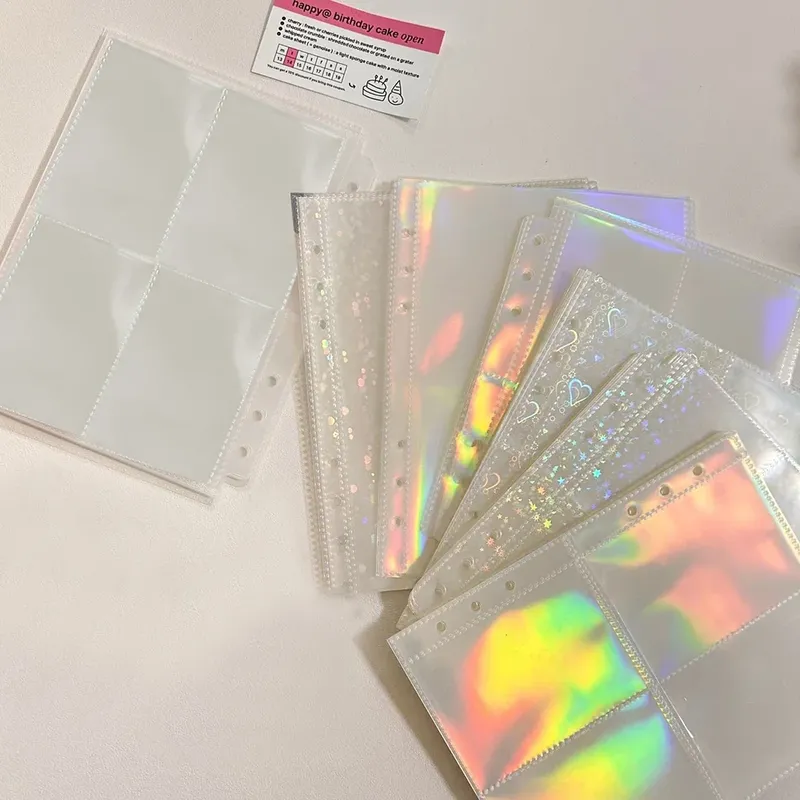 10 Stück Fotoalbum Innenseiten A5 Kpop Sammelmappe Fotokartenhalter Fotokarten-Sammelmappe Einlage Idol-Karten Sammelbuch Innenseite 포토카드 바인더