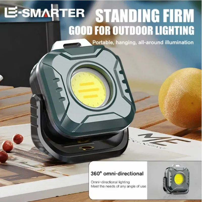 Mini-LED-Arbeitslicht, multifunktional, wiederaufladbar, tragbar, COB-Taschenlampe, Outdoor-Camping-Taschenlampe