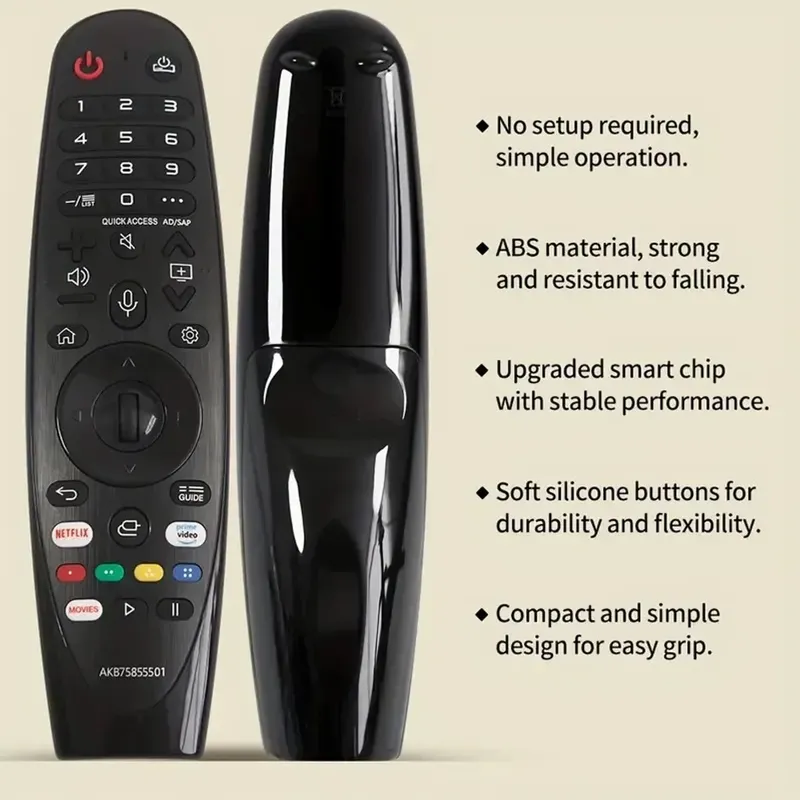 Universal mit/ohne Stimme und Zeigerfunktion, Ersatz-Magie-Fernbedienung für Smart TV für AKB75855501 MR20GA MR21GA MR1