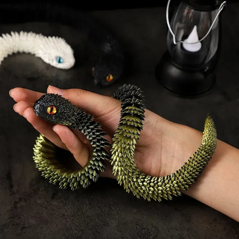 1Pc 3D Gedruckt Alle Körper Mobile Biegsamen Gemeinsame Schlange Modell Auto Desktop Ornament Zimmer Dekoration Gelenk Python Figuren