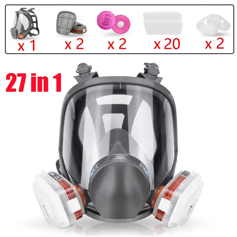 6800, Antibeschlag-Gasmaske, Vollgesichtsmaske für industrielle Malerei, Sprühen, Atemschutzmaske, Sicherheitsarbeit, Filter, staubdicht, Formaldehyd-Schutz