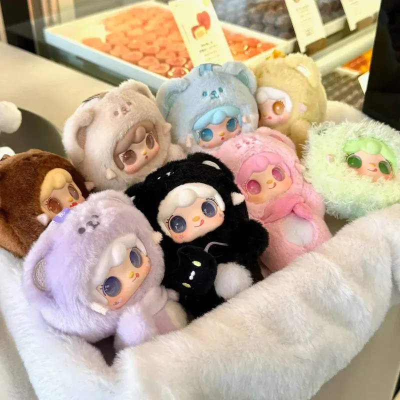 Yooki V4 Takes A Bite Bear Series Plüsch-Blindbox, kreative süße Puppe, Rucksack-Anhänger, Schlüsselanhänger, geheimnisvolle Box, Überraschung, lustige Geschenke