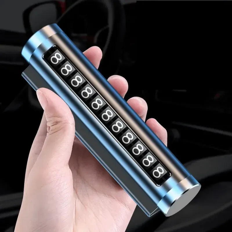 Auto Temporäre Parkplatz Nummernschild Schwarz/Silber/Blau Aluminium Legierung Material Roller Einstellbare Auto Parkplatz Platte Auto Liefert