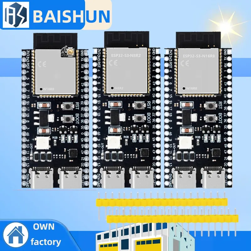 ESP32-S3-Dev-KitC-1 ESP32-S3 WiFi Bluetooth-kompatibel BLE 5,0 Mesh Entwicklung Bord ESP32 Drahtlose Modul für