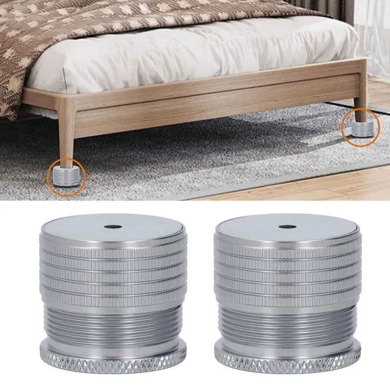 2 Stück Möbel-Riser, 23–37 mm, verstellbar, 50–500 kg belastbar, Aluminiumlegierung, Bett, Sofa, Tisch-Riser, Stützbein