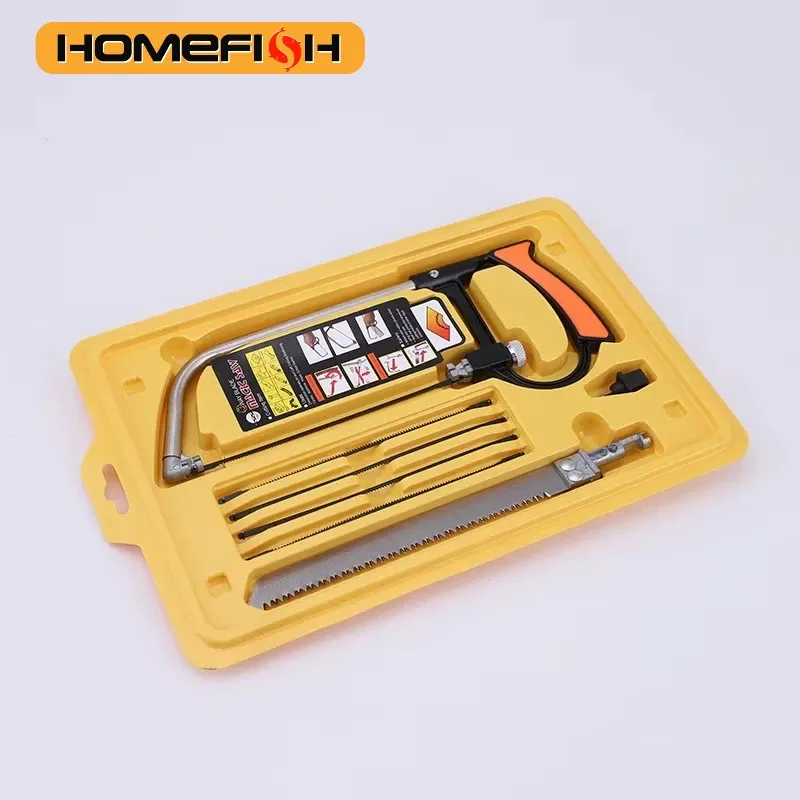 8-in-1-Säge, Mehrzweck-Hand-DIY-Stahlsäge, Metall, Holz, Glas, Sägeset, 6 Klingen, Holzbearbeitung, Metallbearbeitung, Modell, Hobby-Werkzeug