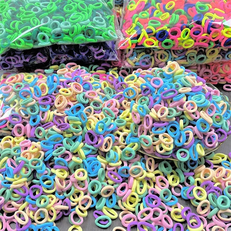 Kinder-Daumenschlaufe, elastische Haargummis, keine Beschädigung, Handtuchring, hohe Elastizität, nahtlose Haarbänder für Mädchen
