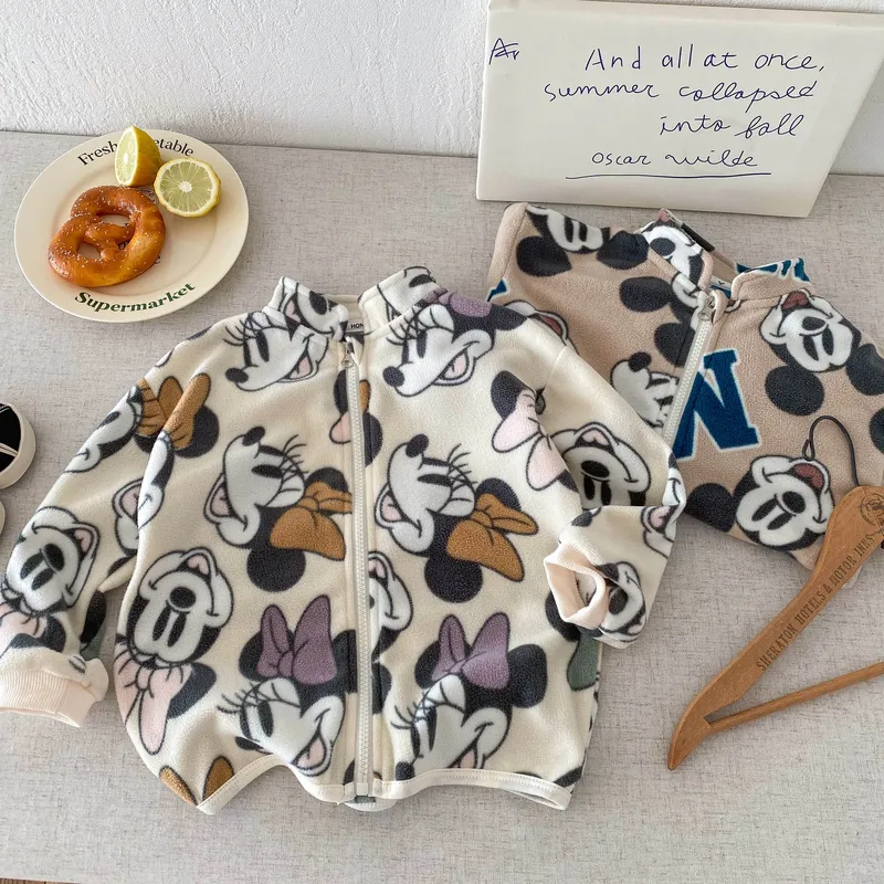 Cartoon Gedruckt Frühling Herbst kinder Oberbekleidung Lose Beiläufige Jungen Und Mädchen Jacken Lange Ärmeln Kinder Kleidung Tops Mäntel