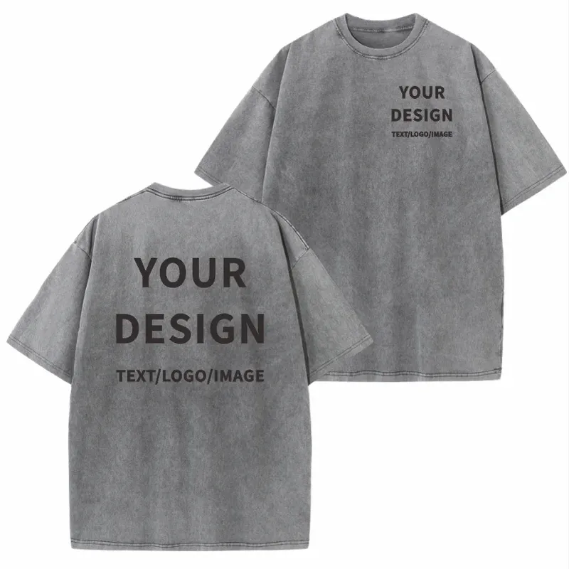T-Shirt aus 100 % Baumwolle, individuelles Logo, Street-Trend, kurzärmeliges T-Shirt, Stickerei-Design, europäische und amerikanische Größe, Tops, Druckmuster