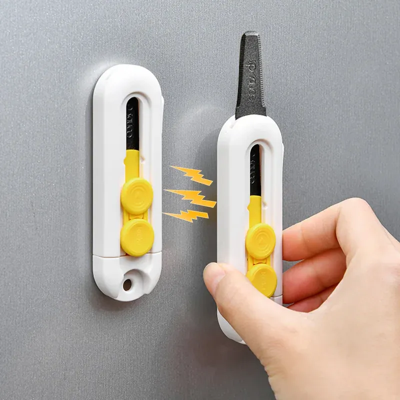 Magnetisches Kurier-Öffnungsmesser, multifunktionales tragbares Kurier-Unbox-Messer, einziehbares, selbstsicherndes Rebound-Kunstmesser-Werkzeug