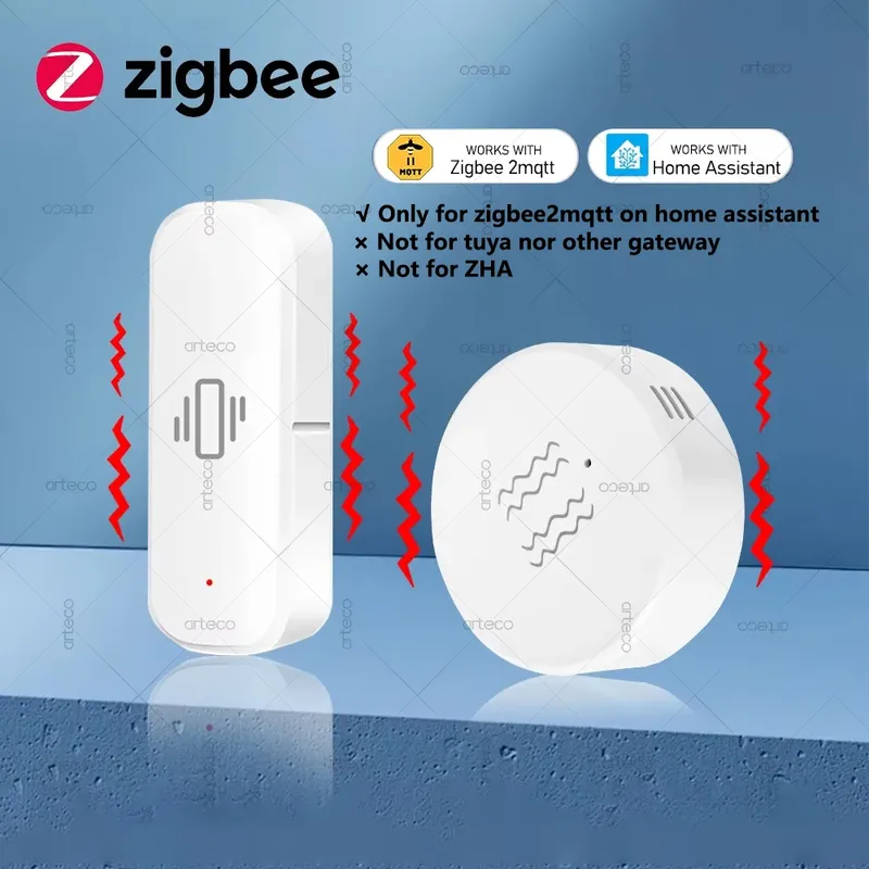 Smart Zigbee Vibration Sensor Tilt Sensor Home Security Automatisierung Motion Shock Alarm Sensor Unterstützung Home Assistant Zigbee2MQTT