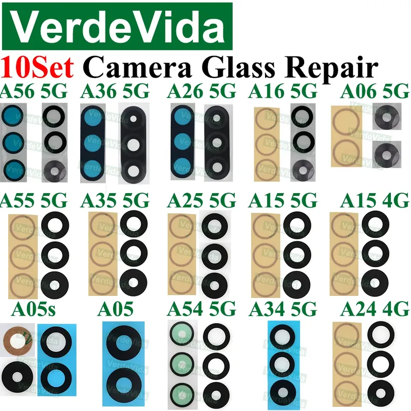 10Pcs Zurück Kamera Glas Objektiv für Samsung Galaxy A36 A56 A16 A06 A26 A05 A15 A25 A35 A55 A05s A24 a34 A54 Kleber Aufkleber