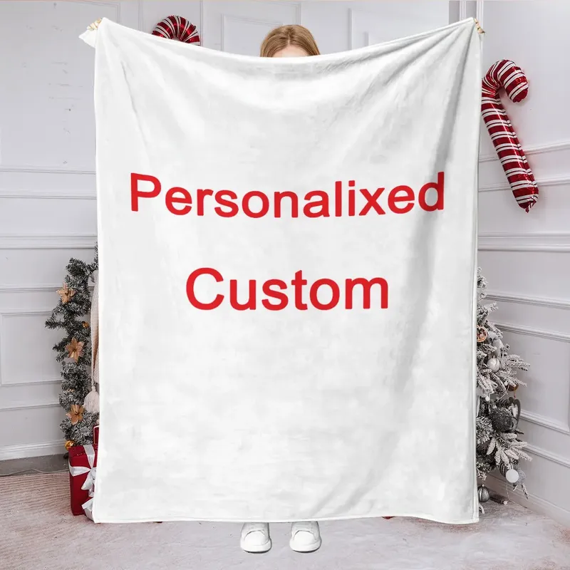 1-teilige personalisierte Decke, hochwertige Bilder, DIY-Flanelldecke – individuelle warme Fotos, weich und warm, geeignet für Sofa, Bett, Büro, Auto und Outdoor-Reisen – Halloween, Thanksgiving, Geburtstag, Hochzeit, Paare, Abschlussfeier, Party, Festiva
