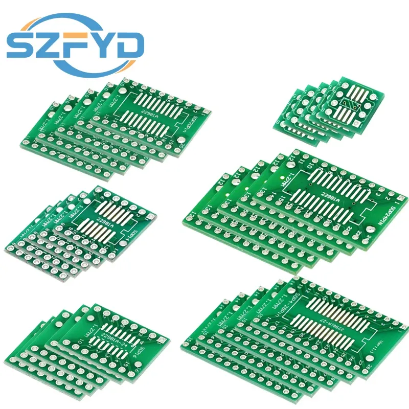 30PCS PCB Board Kit SOP24 SOP8 SOP14 SOP16 SOP20 SOP28 SMD Drehen Zu DIP Adapter Konverter Platte SOP 8 14 16 20 24 28