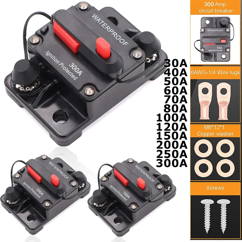 150A 200A 250A 300A Leistungsschalter Sicherung Reset 30A 40A 50A 60A 70A 80A 100A 120A AMP Wasserdicht Boot Auto Leistungsschalter