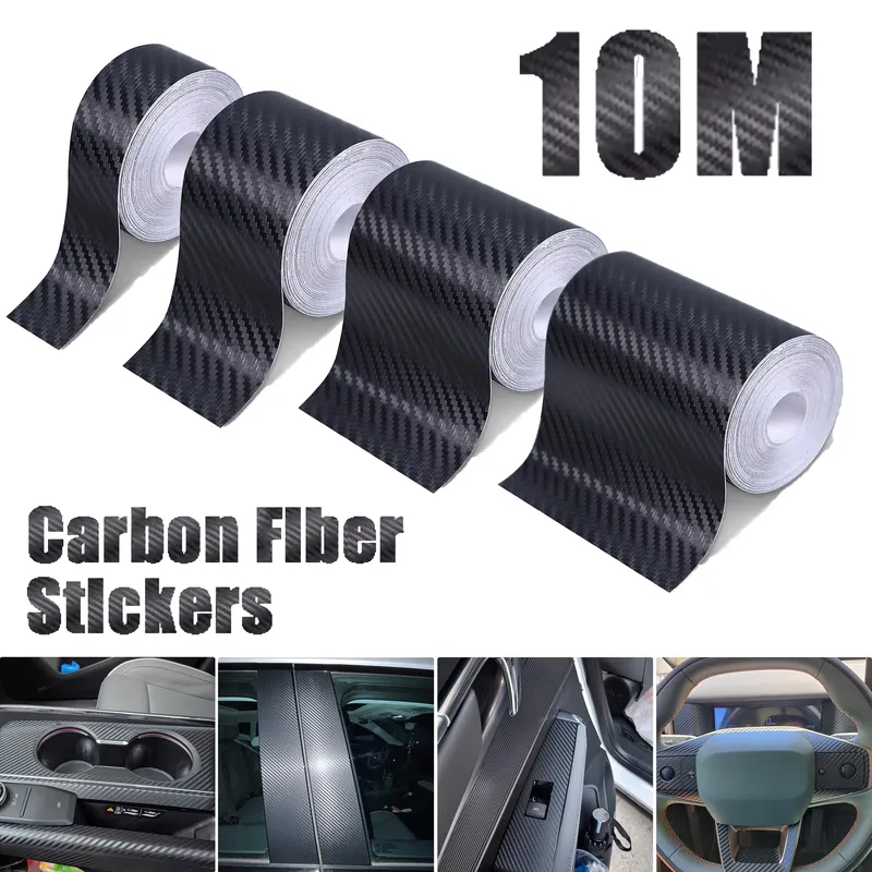 Carbon Fiber Automotive Klebeband Rolle Matte Schwarz Schutz Auto Film Selbst-Klebe Film 3D Vinyl Auto Film Zubehör