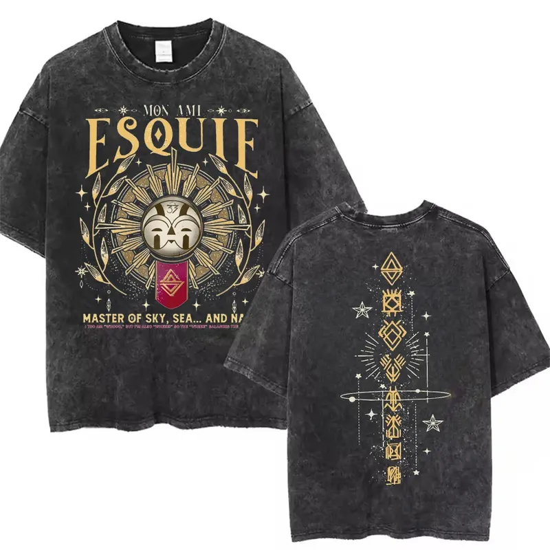 Clair Obscur Expedition 33 Baumwolle Geschenk Neues Design Spiel Fans Kleidung T-Shirts für Männer Merch T-Shirt Vintage Wash Gamer Tops