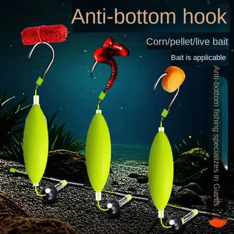 Drei Haken Angeln Haar Rigs Haken Suspension Anti Bottom Karpfen Angeln Haken Fertig Pesca Karpfen Rigs Angeln Köder