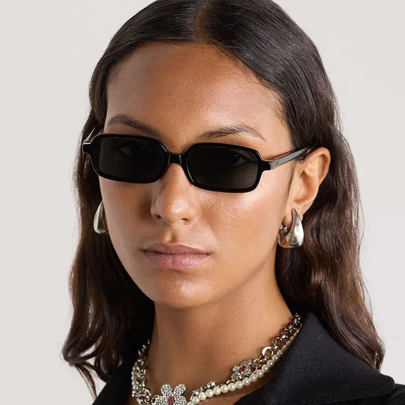 Luxuriöse Rechteck Sonnenbrille Frauen Oval Vintage Marke Designer Quadrat Sonnenbrille Männer Shades Weibliche Brillen