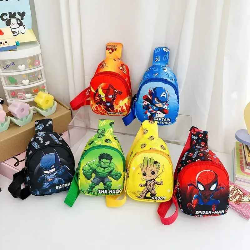 Marvel'S Neue Kindertasche Spider Man Iron Man Captain America Umhängetasche für Jungen und Mädchen Reisewechsel-Umhängetasche