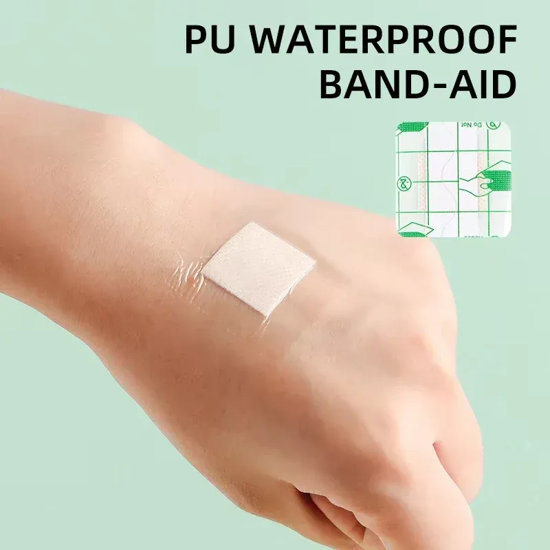 50PCS 38*38mm Transparent PU Quadrat Pflaster Wasserdicht Klebe Verband Schutz Aufkleber
