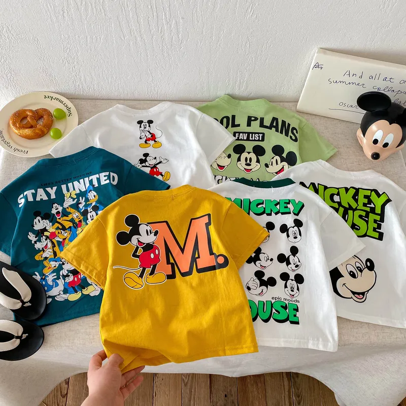 Mode Lässig T-shirt kinder Kleidung Gedruckt Cartoon Kinder Kurzarm Tops Tees Boutique Jungen Mädchen Kleidung Oansatz T-shirt